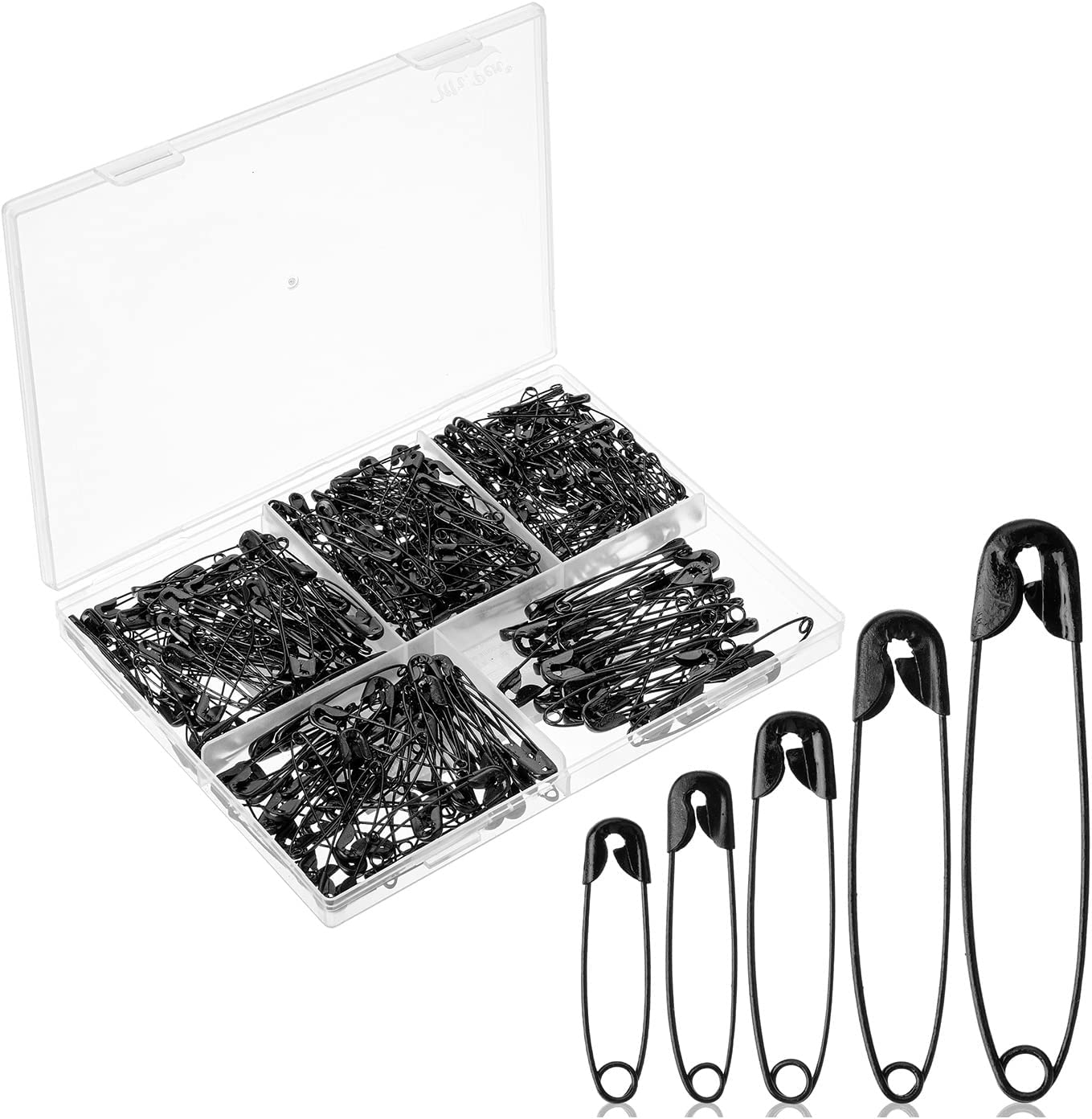 Mr. Pen- Safety Pins, Safety Pins Assorted, 400 Pack, Black, Assorted ...